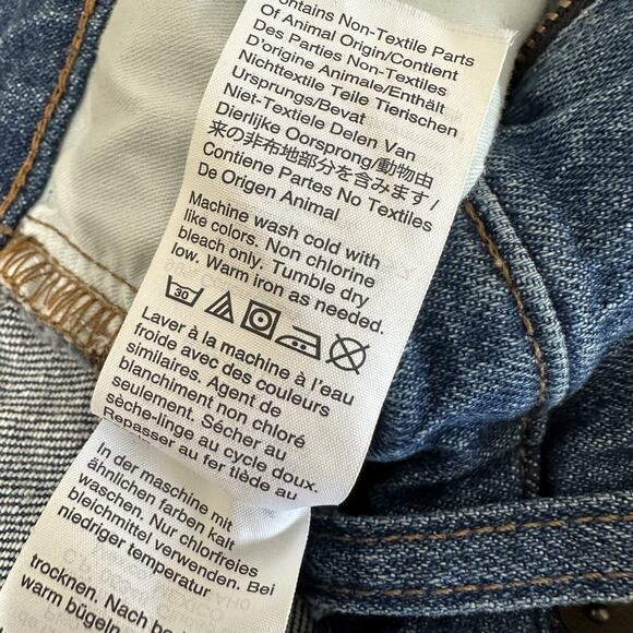 Madewell Jeans Women Size 26 Classic Straight High Rise Raw Hem Crop Medium Wash - Picture 12 of 14